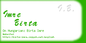 imre birta business card